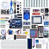 ELEGOO UNO R3 Ultimate Starter Kit, Kompatibel mit Arduino IDE Vollständigster Elektronik Projekt Baukasten mit deutschem Tutorial, UNO R3 Mikrocontroller Board und Zubehör (mehr als 200 Teile)