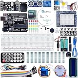 ELEGOO UNO R3 Starter Kit kompatibel mit Arduino IDE Projekt Einsteigerset mit Tutorial auf Deutsch, Mikrocontroller, 5V-Relais, Stromversorgungsmodul, Servomotor, Erweiterungsplatine usw.