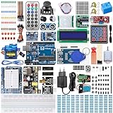 Starter Kit für Arduino Elektronik Set Miuzei Vollversion Kit Elektro Bausatz mit Breadboard Sensor Widerstände Netzteil Leds usw.248 zubehör 42 programmieren Kurse Technik kit für Erwachsene kinder