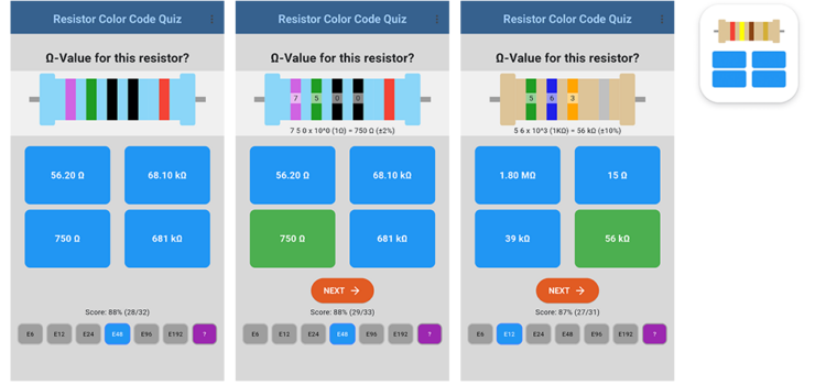 Resistor Color Code Quiz – Widerstände erkennen